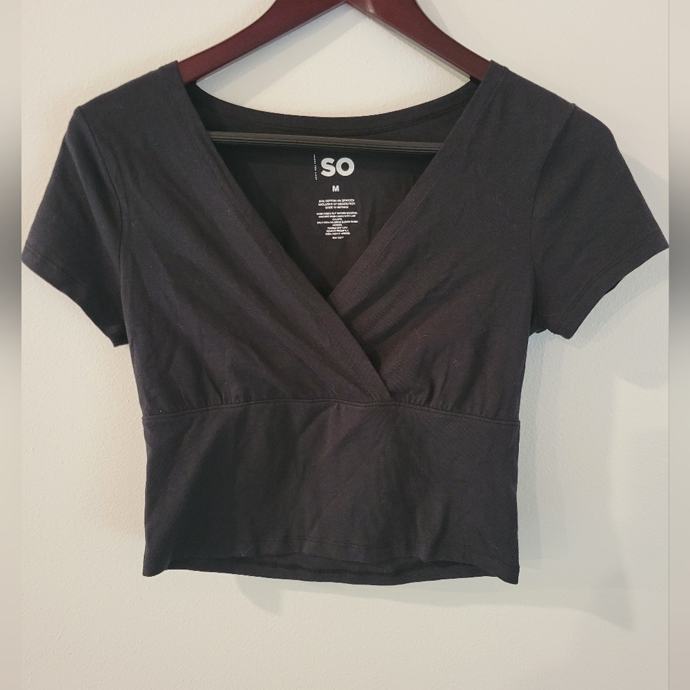 Womens Black Crop top